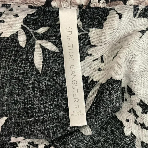 Spiritual Gangster 🌵 Black & Gray Maya Floral Kimono OS - Picture 5 of 5